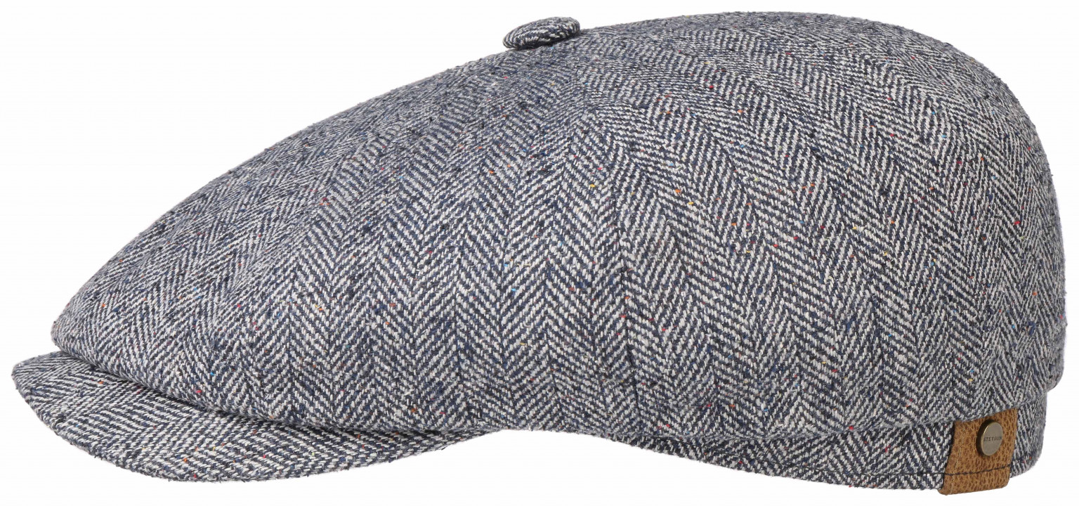 Stetson Hatteras Silk Herringbone Navy