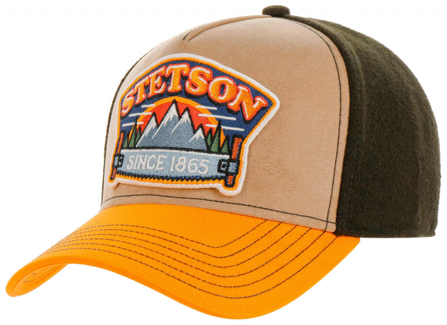 Stetson Trucker Cap-Hacksaw Logo Orange