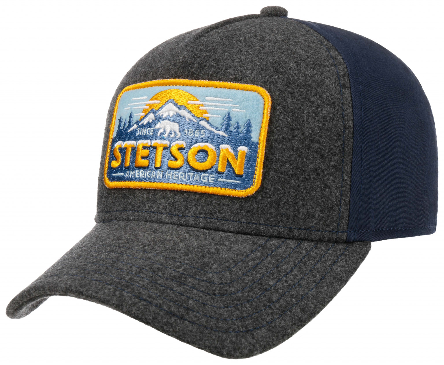 Stetson Trucker Cap Polar Bear Grey/Navy