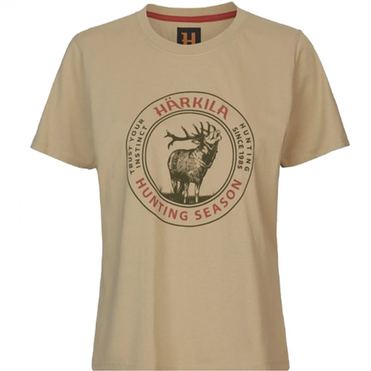 Harkila Stag Badge S/S T W Sand
