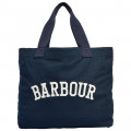 Barbour Logo Holiday Tote Navy