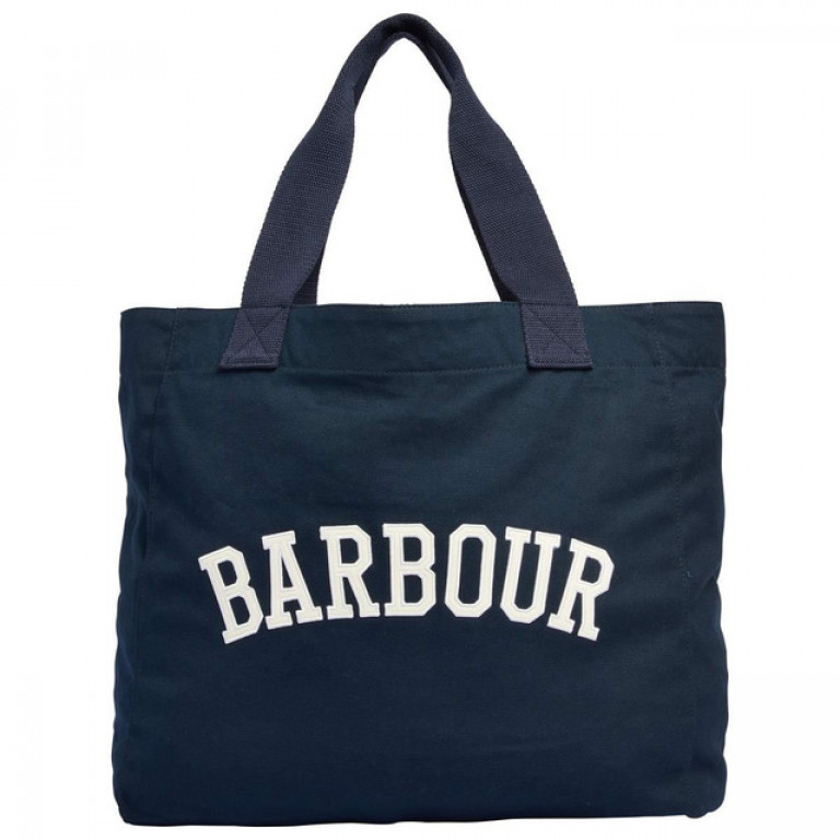 Barbour Logo Holiday Tote Navy