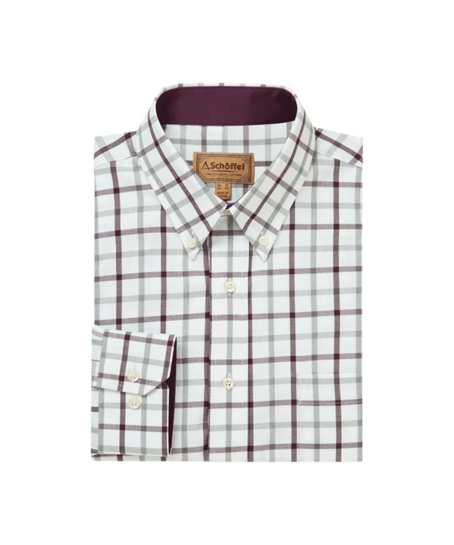 Schoffel Brancaster Shirt Wine