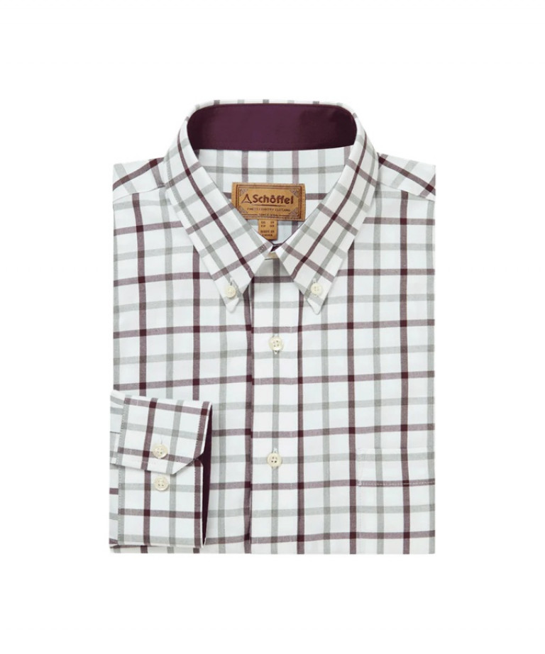 Schoffel Brancaster Shirt Wine