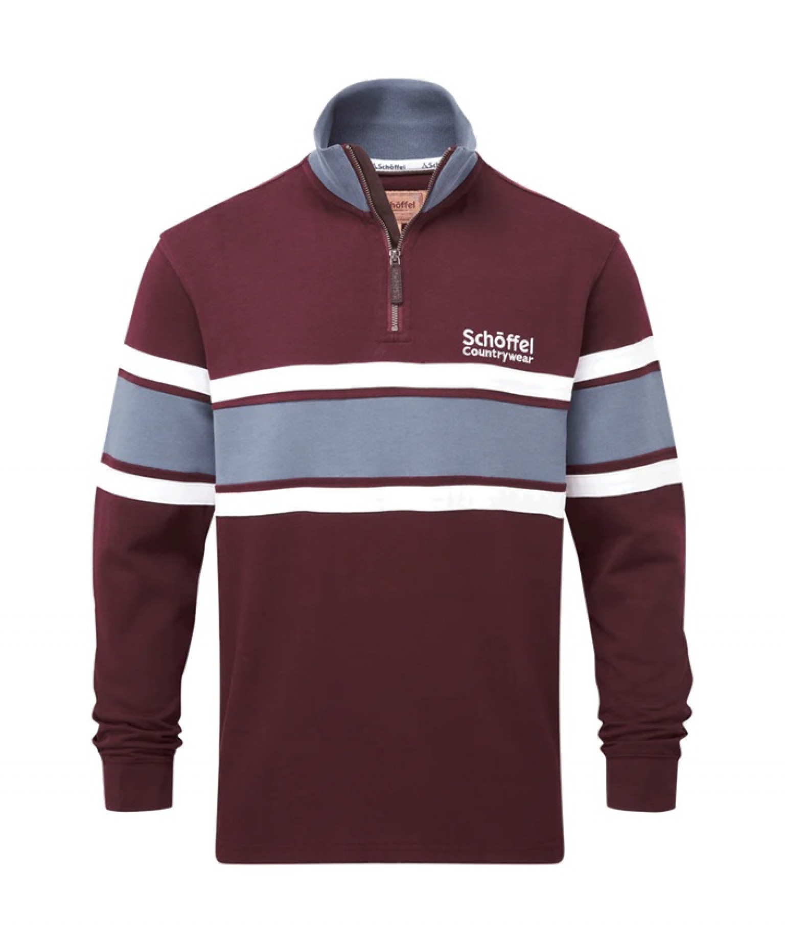 Schoffel Exmouth Heritage 1/4 Zip Wine