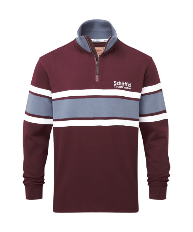 Schoffel Exmouth Heritage 1/4 Zip Wine