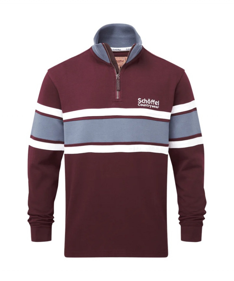 Schoffel Exmouth Heritage 1/4 Zip Wine