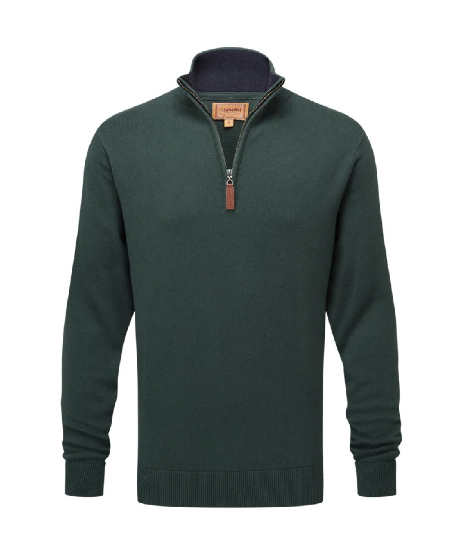 Schoffel Calton Cotton Cashmere 1/4 Zip Green