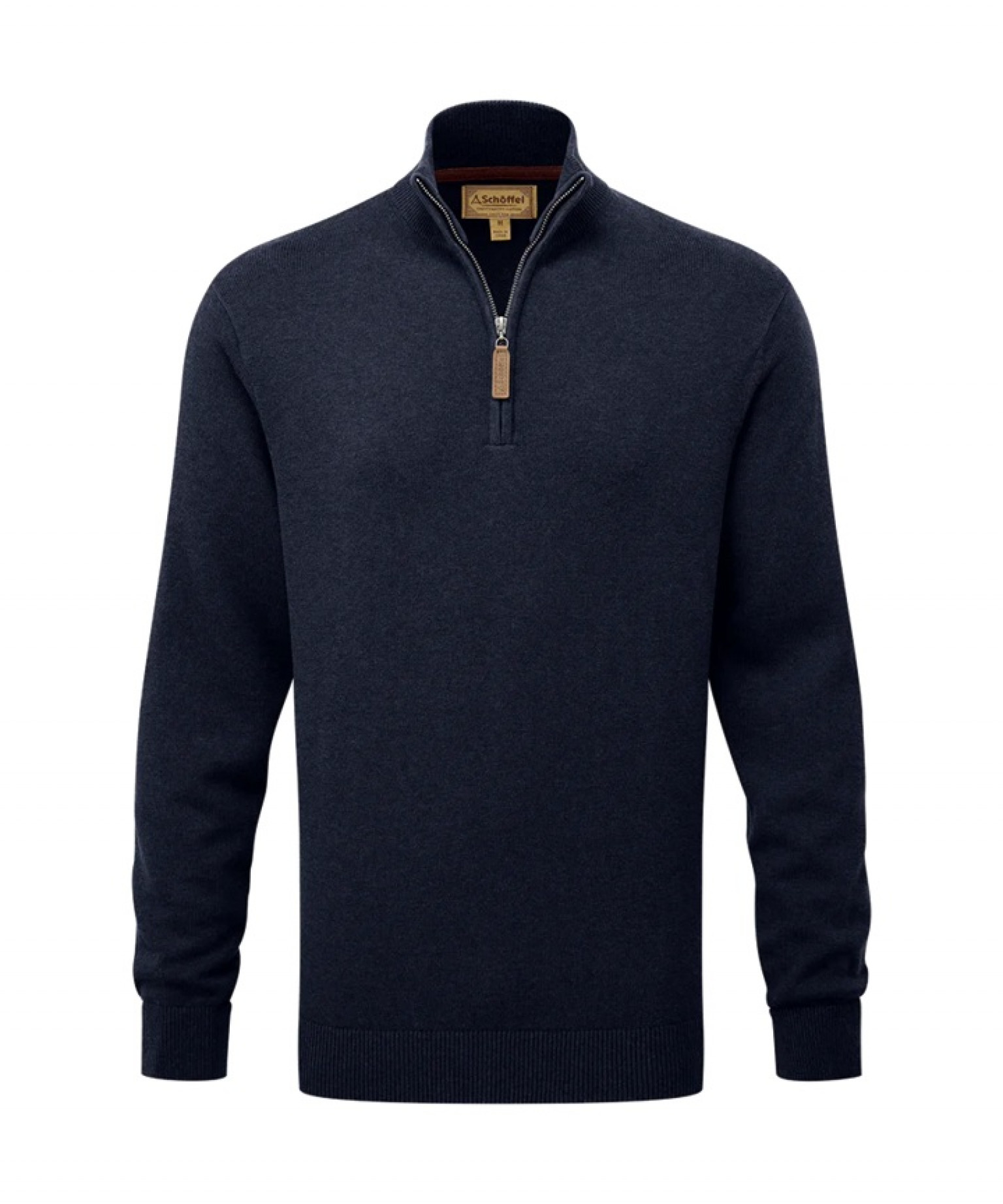 Schoffel Calton Cotton Cashmere 1/4 Zip Navy