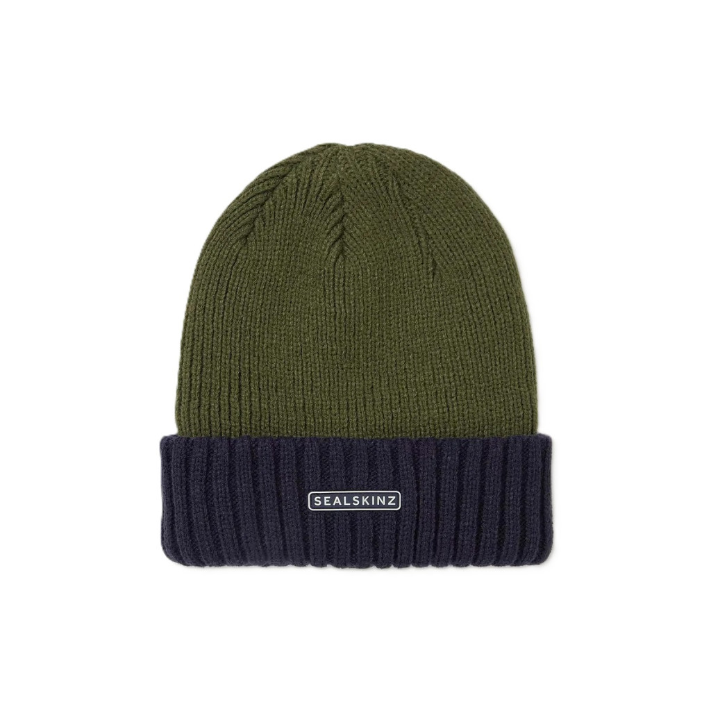 Sealskinz Wp Roll Cuff Hat Olive Navy