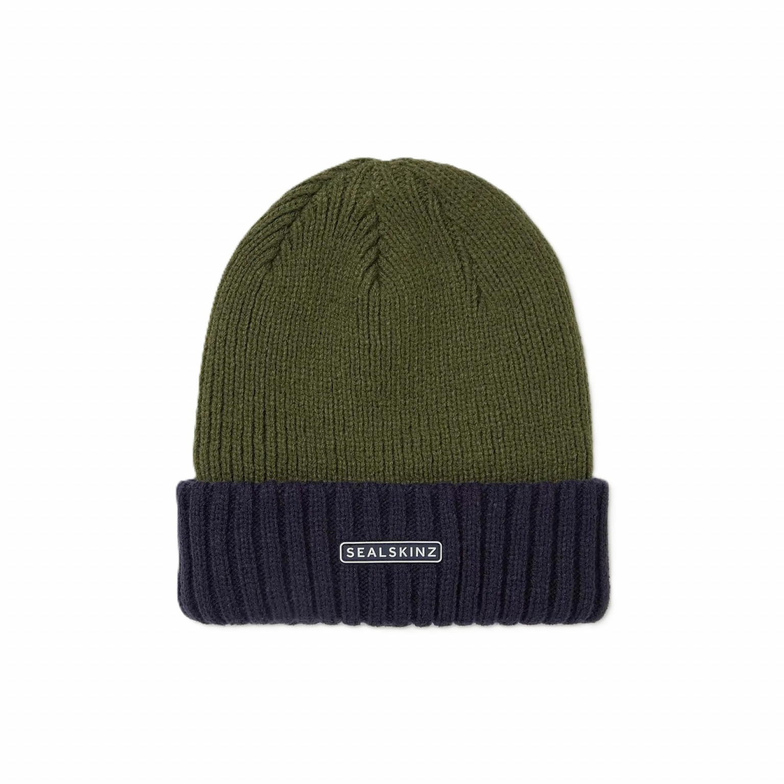 Sealskinz Wp Roll Cuff Hat Olive Navy