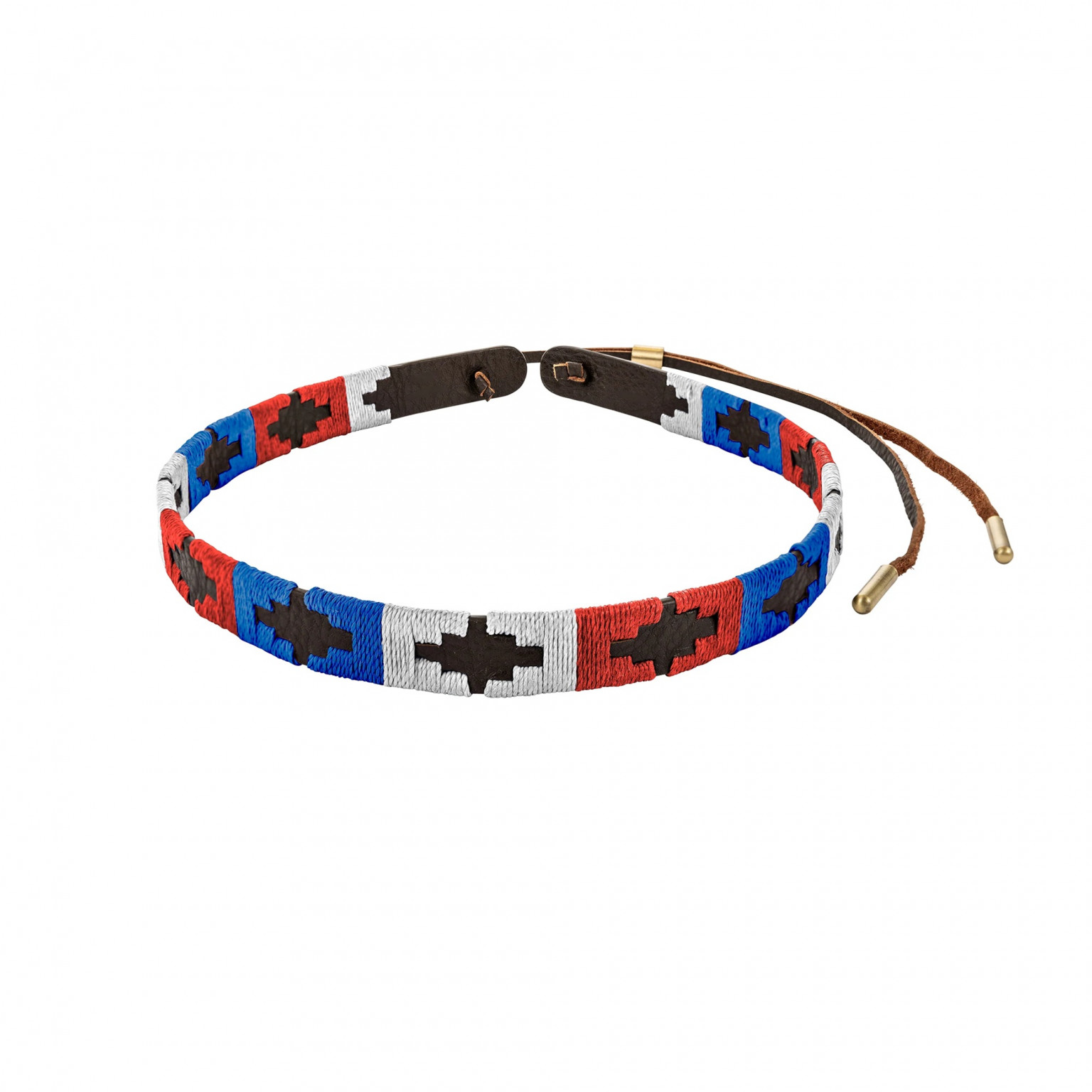 Pampeano Pampa Leather Hat Band White/Blue