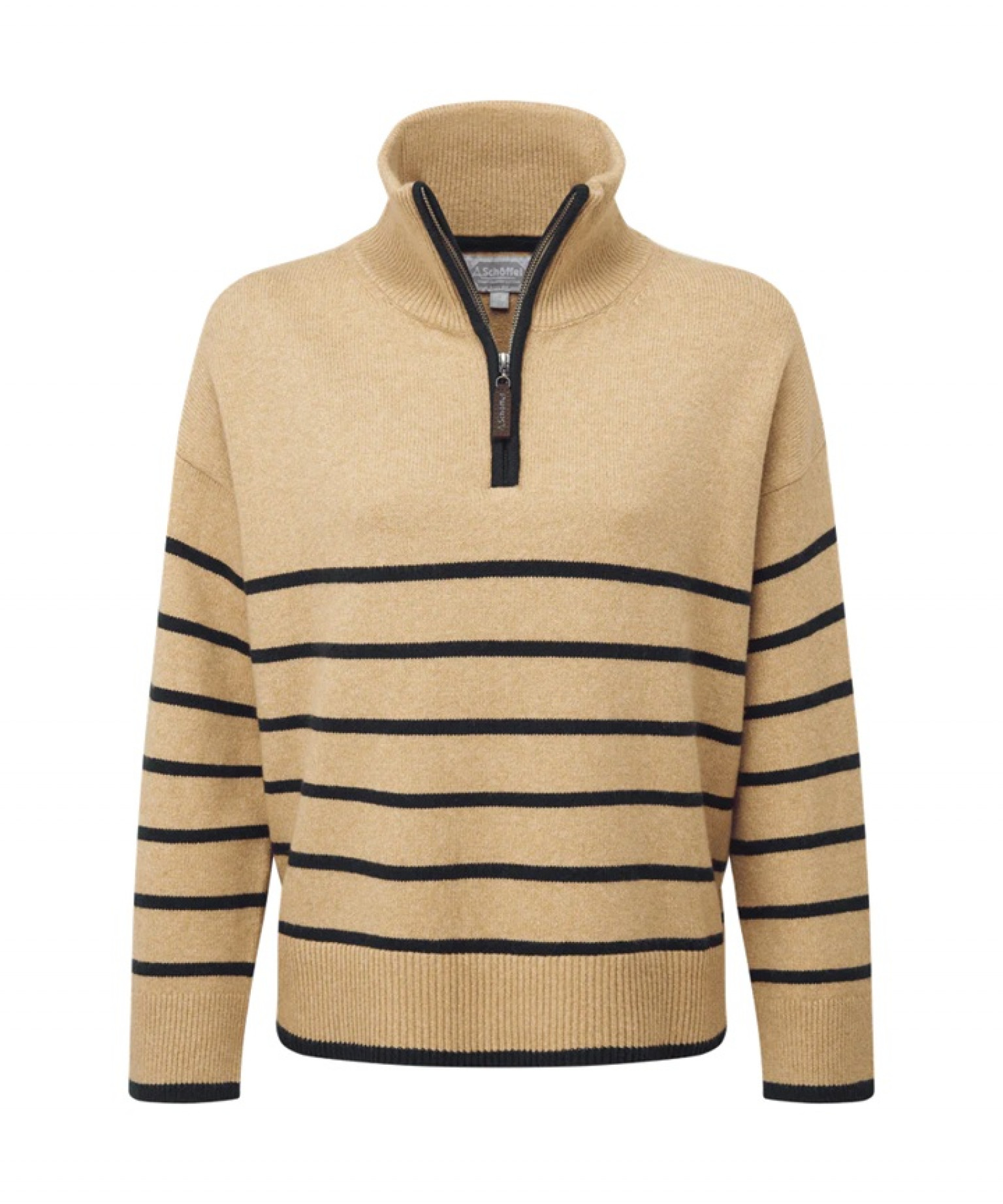 Schoffel Sandsend 1/4 Zip Jumper Sand