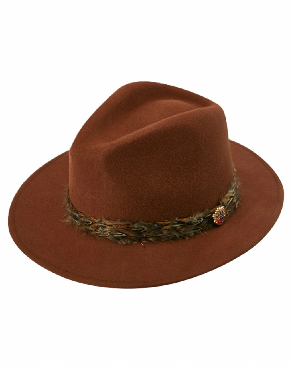 Alan Paine Richmond Hat-Feather Band Saffron