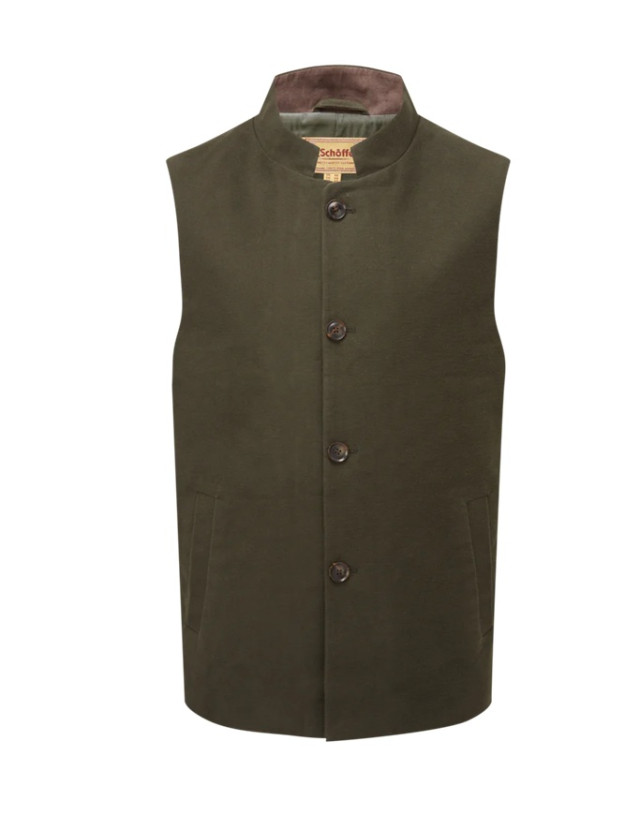 Schoffel Barnsdale Nehru Waistcoat Forest