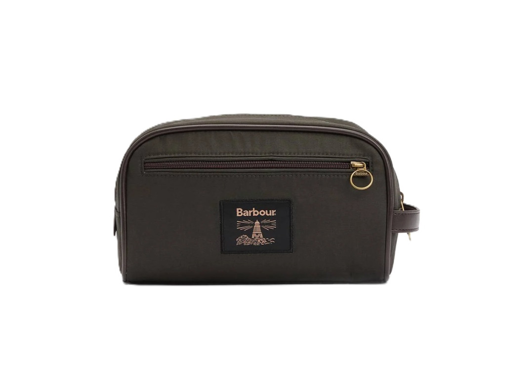 Barbour Wax Washbag Olive