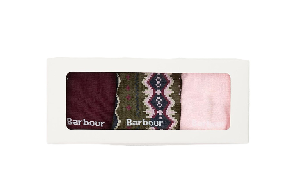 Barbour Helen Sock Gift Set Olive
