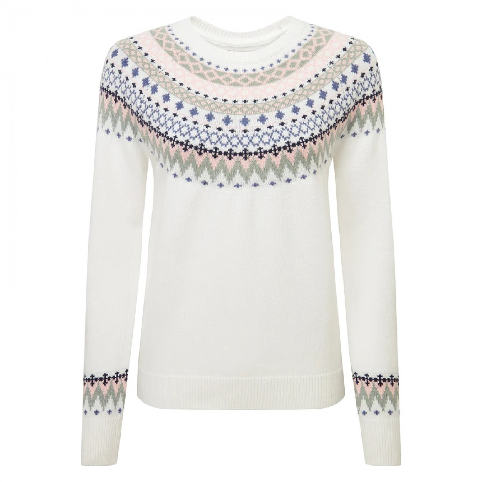 Schoffel Shetland Fairisle Jumper Blush