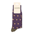 Schoffel Mens Single Cotton Socks Purple