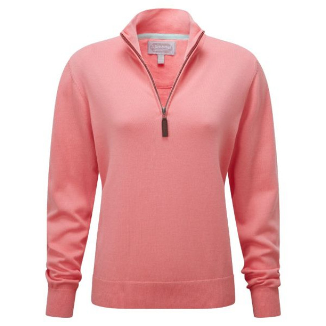 Schoffel Polperro Pima 1/4 Zip Flamingo