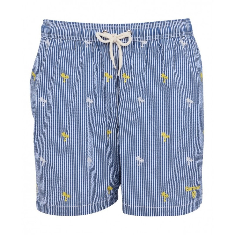 Barbour Palm Stripe Swim Short Navy