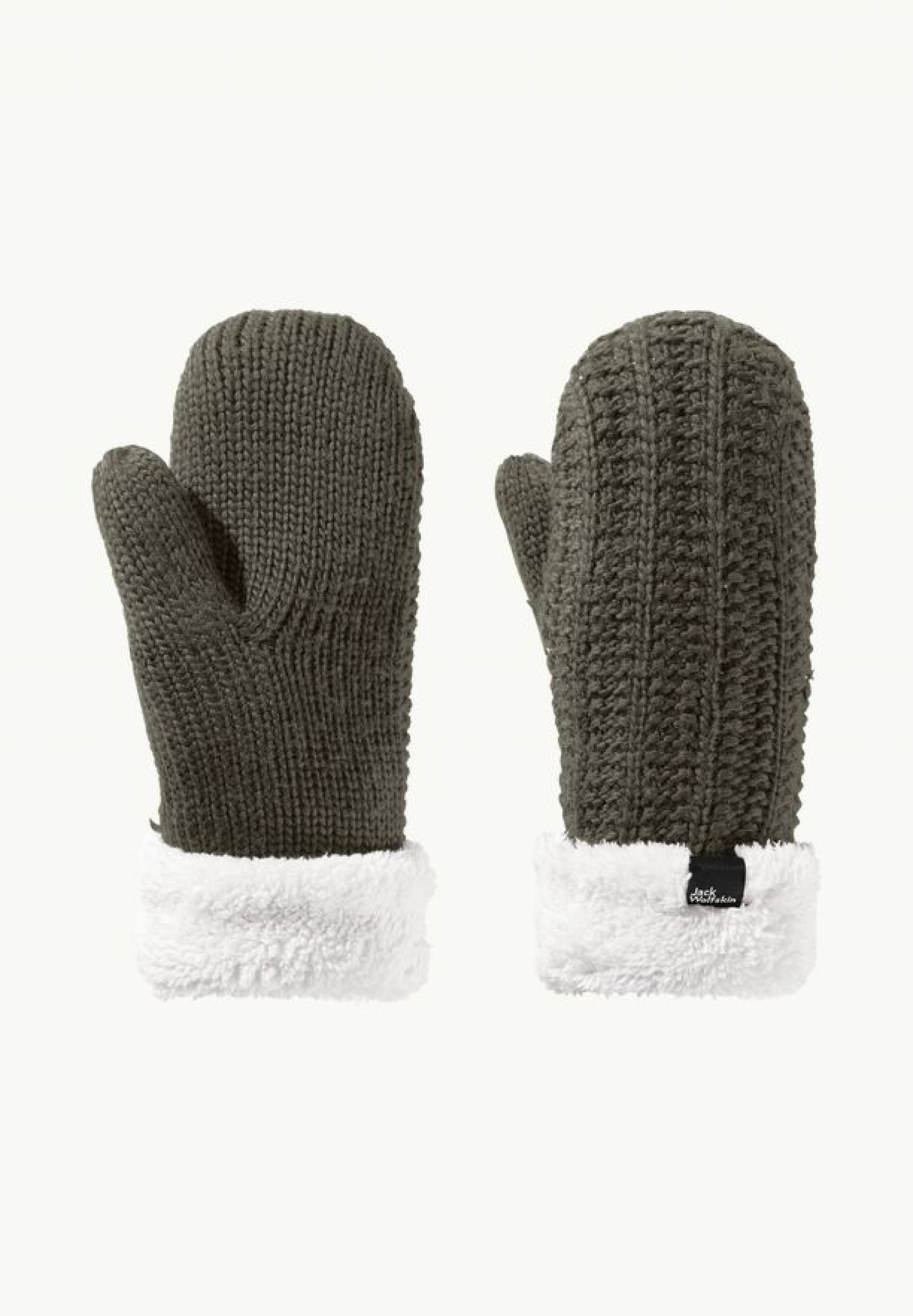 Jack Wolfskin Highloft Knit Mitten Moss