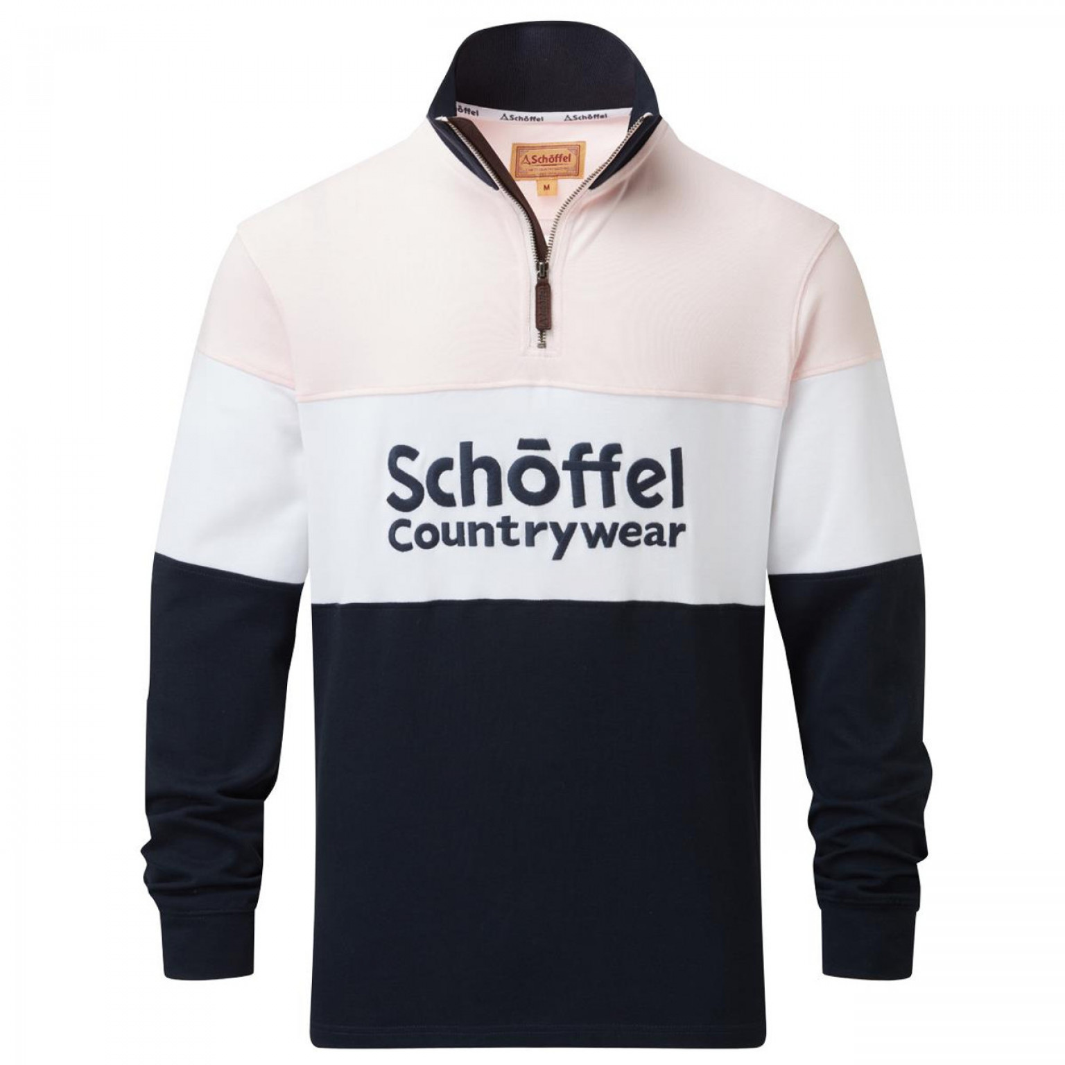 Schoffel Exeter Heritage 1/4 Zip Pale Pink