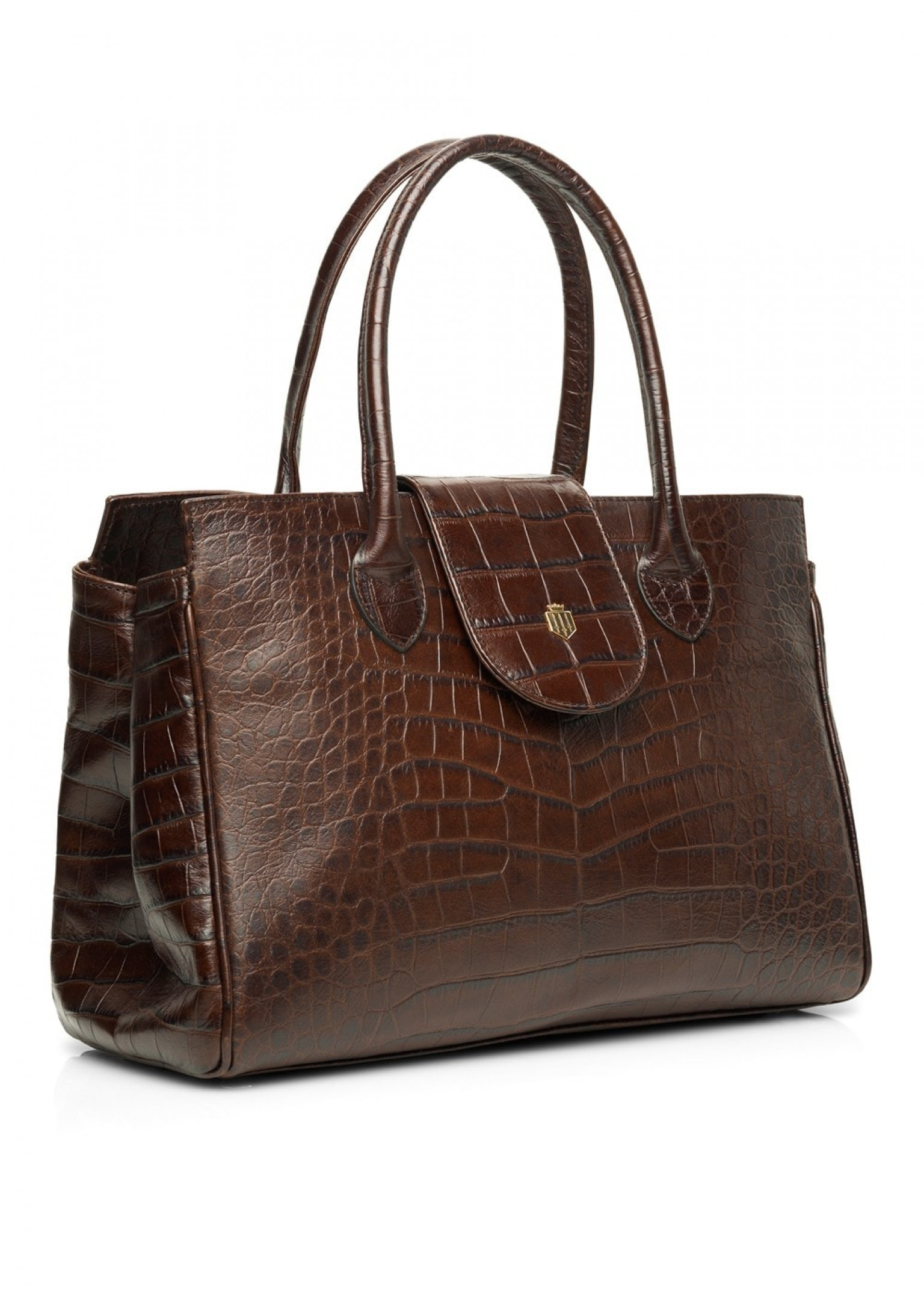 Fairfax And Favor Langley Croc Bag Brown