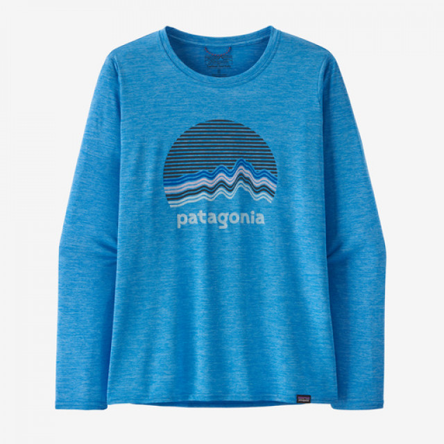 Patagonia W's L/S Cap Cool T-Ridge Rise Vessel Blue