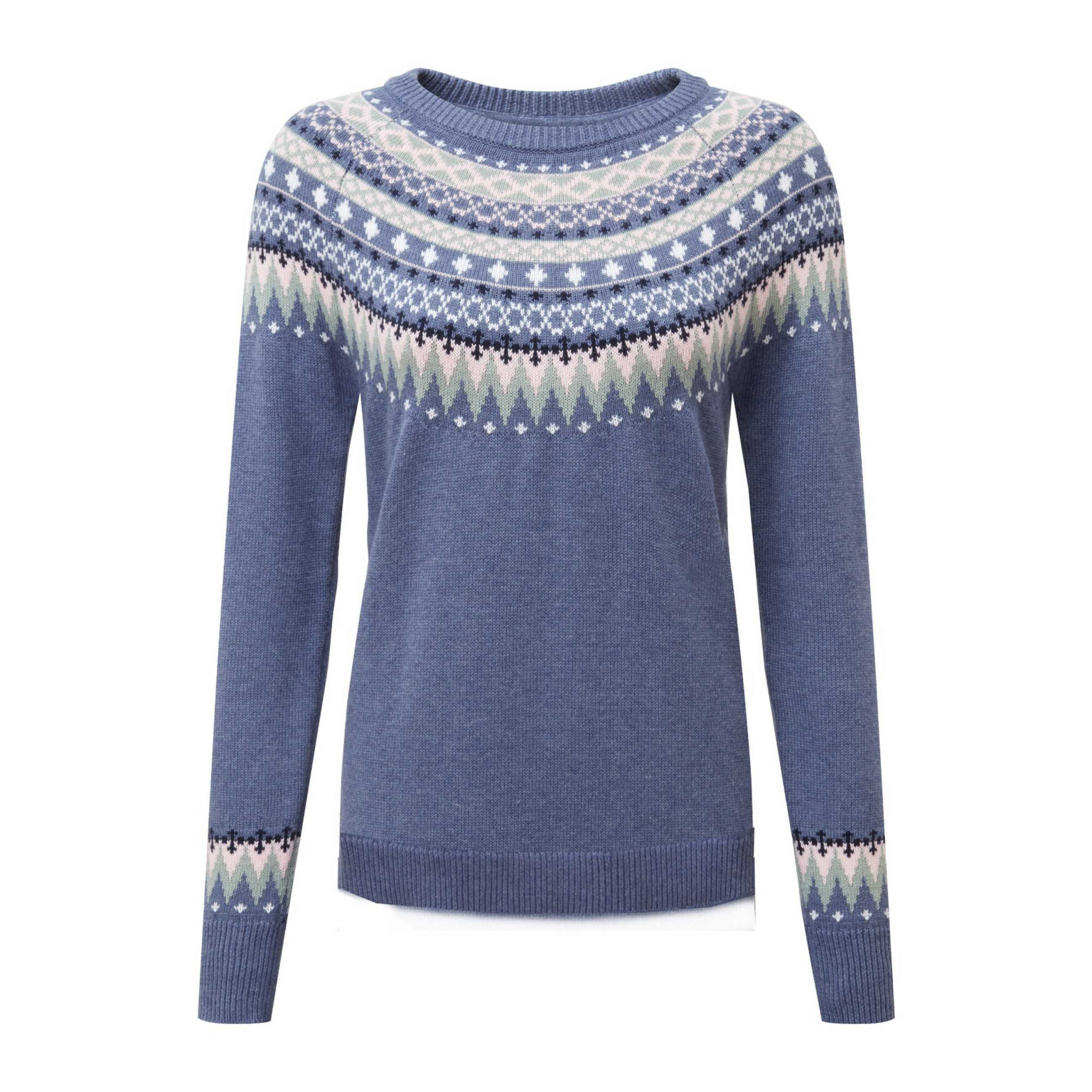 Schoffel Shetland Fairisle Jumper Slate