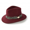 Hicks And Brown Suffolk Fedora Guinea Trim Maroon