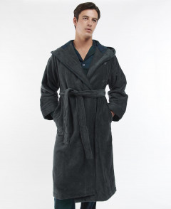 Barbour Angus Dressing Gown Charcoal