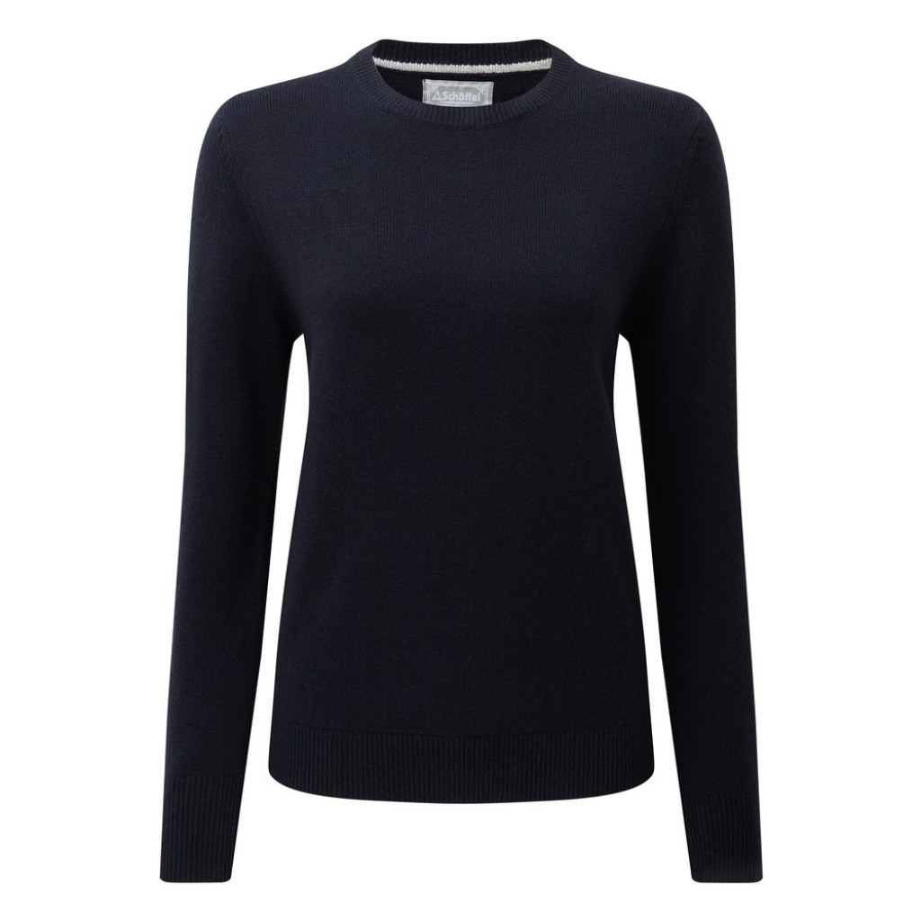 Schoffel Ladies Merino Crew Neck Navy