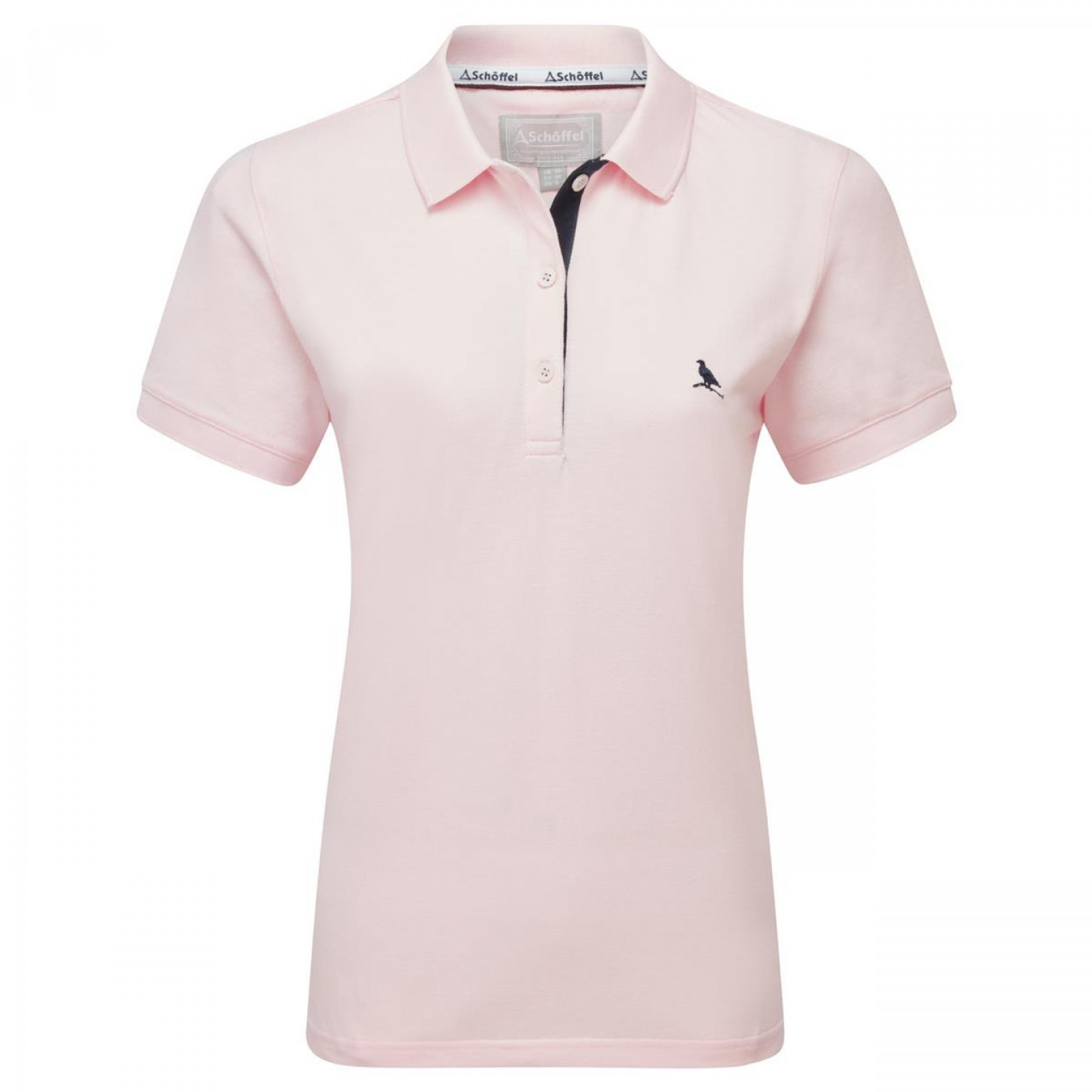 Schoffel Ladies St Ives Polo Shirt Pale Pink