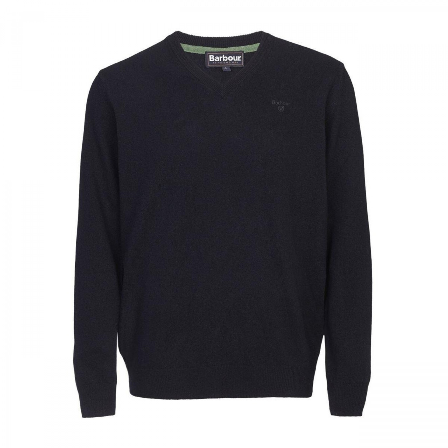 Barbour Lambswool V Neck Jumper Navy