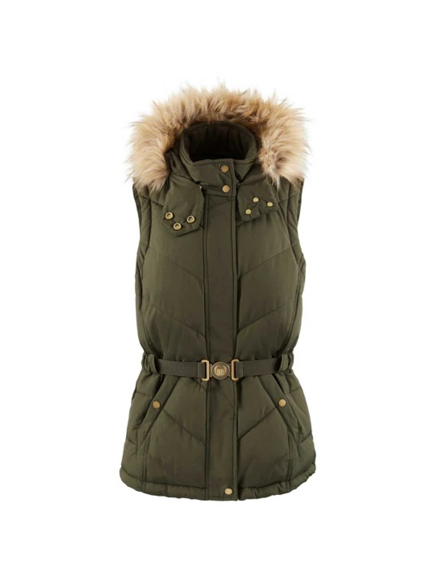 Fairfax And Favor The Charlotte Padded Gilet Khaki