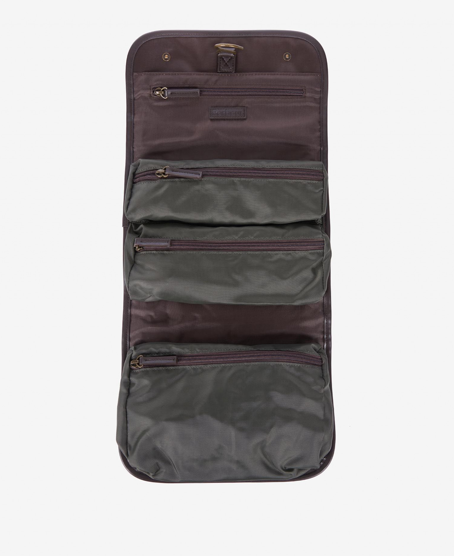 Barbour Wax Hanging Washbag Olive