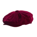 Laird Hatters Needlecord Soho Bakerboy Cap Wine