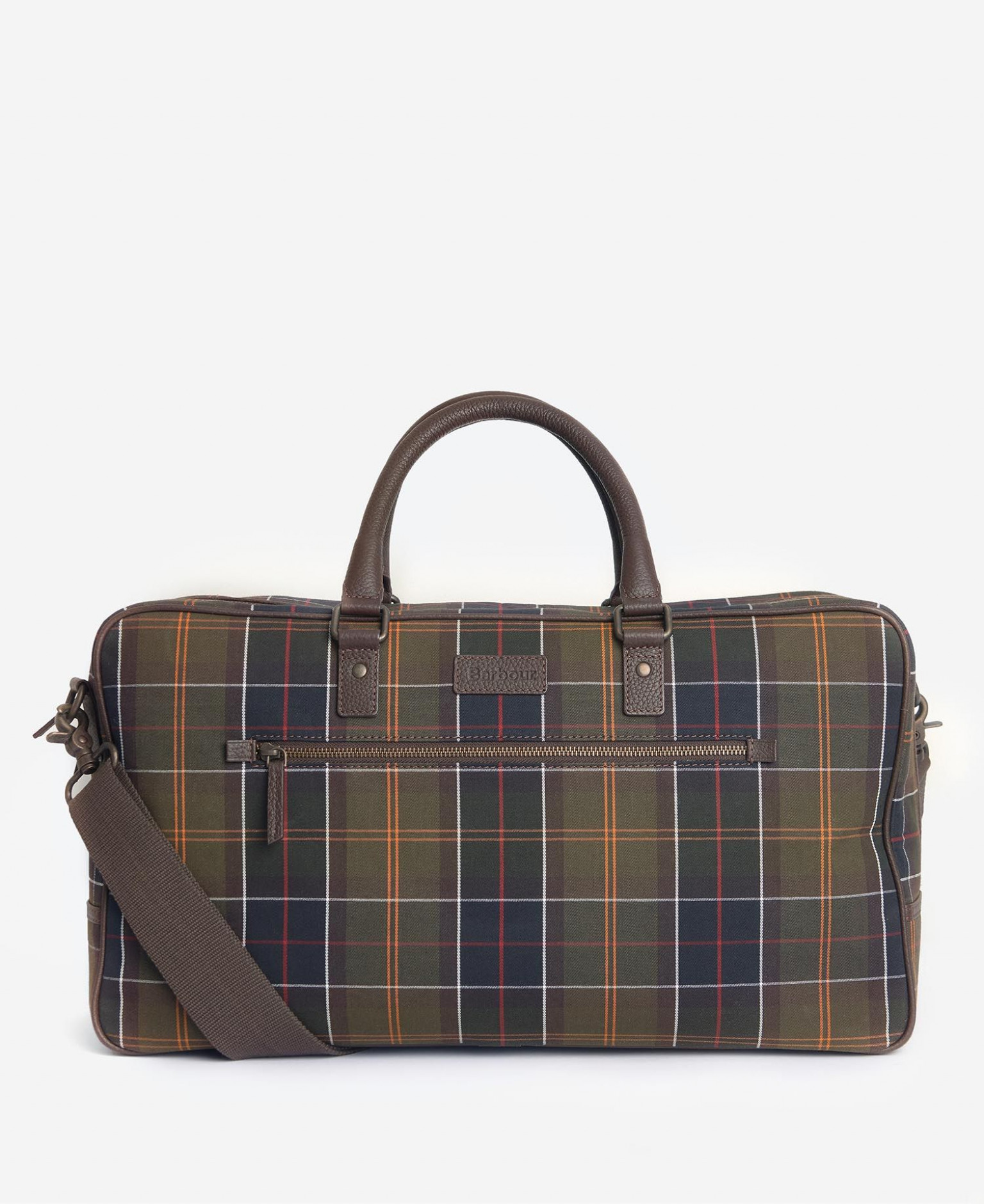 Barbour Tartan Leather Holdall Classic