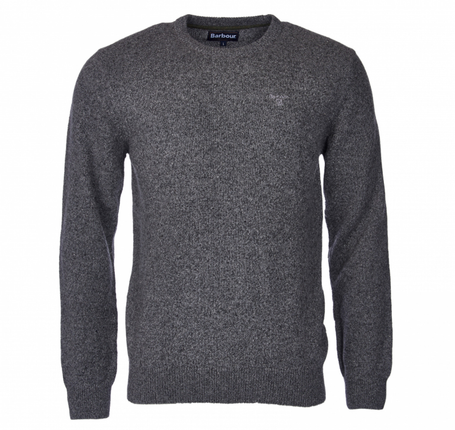 Barbour Tisbury Crew Neck Jumper Grey | Jacks 1952