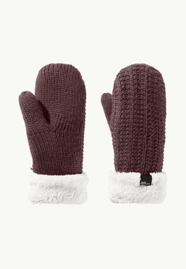 Jack Wolfskin Highloft Knit Mitten Boysenberry