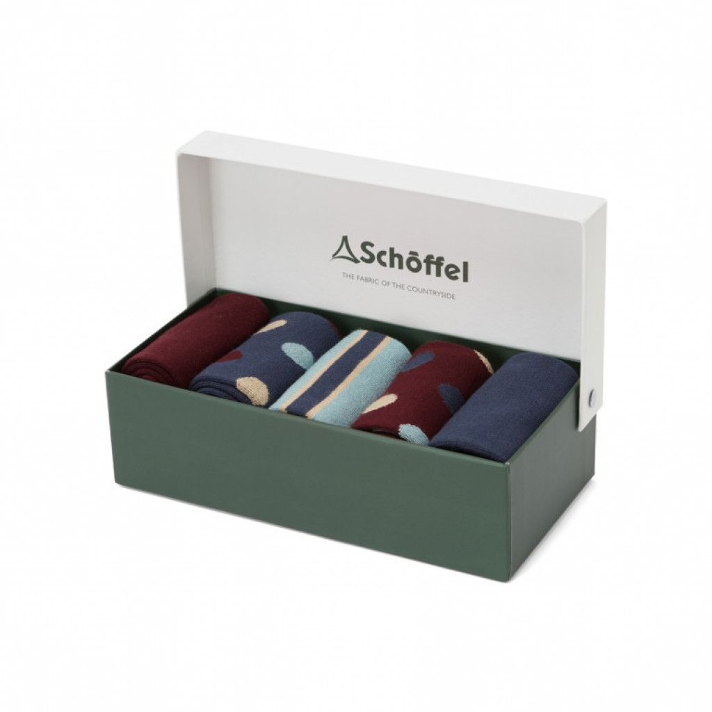Schoffel Bamboo Sock 5 Pack Pale Blue