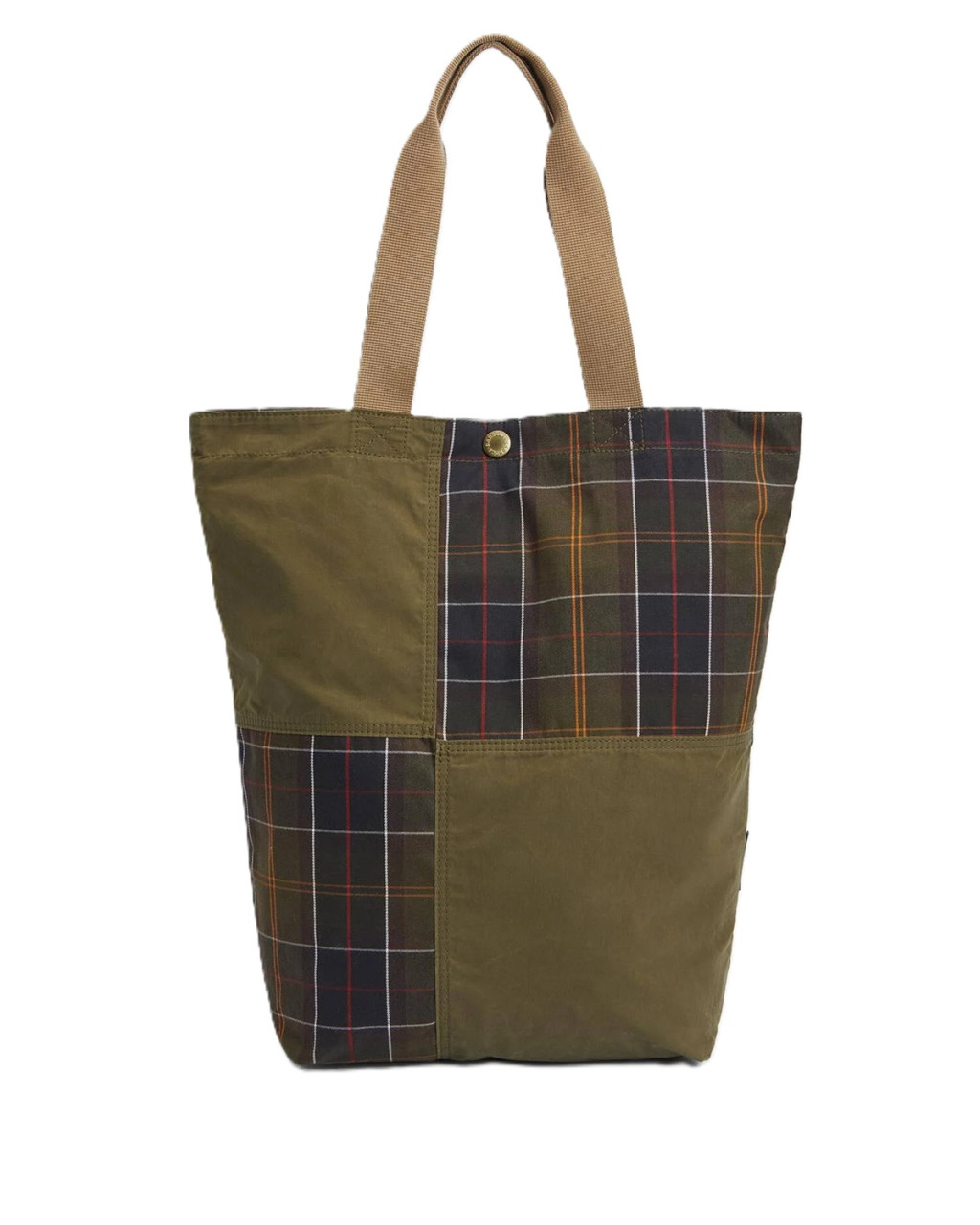 Barbour Transport Patchwork Tote Bag Dusky Green