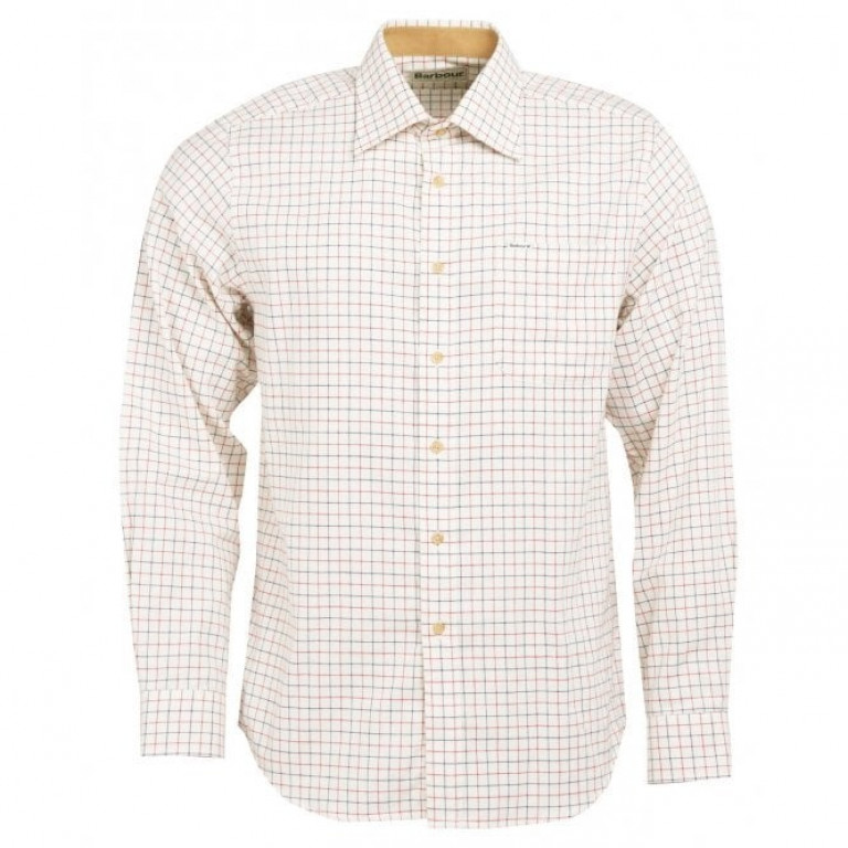 Barbour Field Tattersall Shirt Rich Red