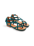 Fairfax And Favor Brancaster Sandal Suede Ocean