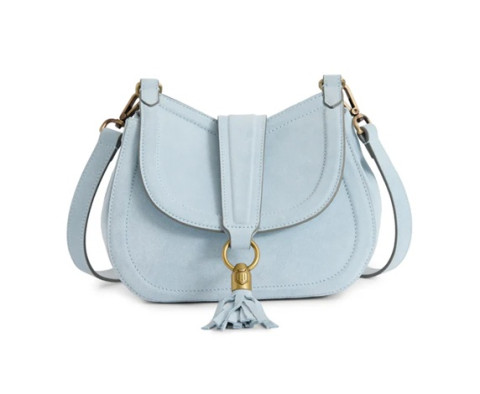 Fairfax And Favor Langham Messenger Bag Suede Sky