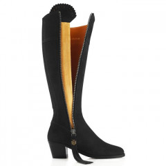 Fairfax And Favor Regina Heeled Suede Boot Black