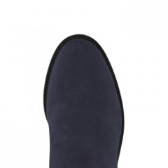 Fairfax And Favor Regina Heeled Suede Boot Navy