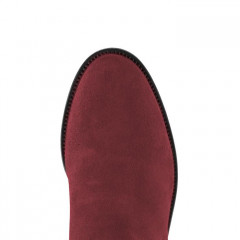 Fairfax And Favor Regina Heeled Suede Boot Oxblood