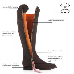 Fairfax And Favor Regina Suede Boot Chocolate